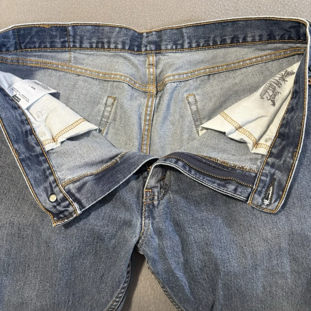 Levis 505 Jeans Mens 38x34 Blue‎ Regular Fit Straight Leg 100% Cotton Mexico Y2K